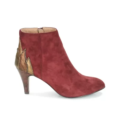 BOTTINES ANDRÉ FICUS FEMME BORDEAUX